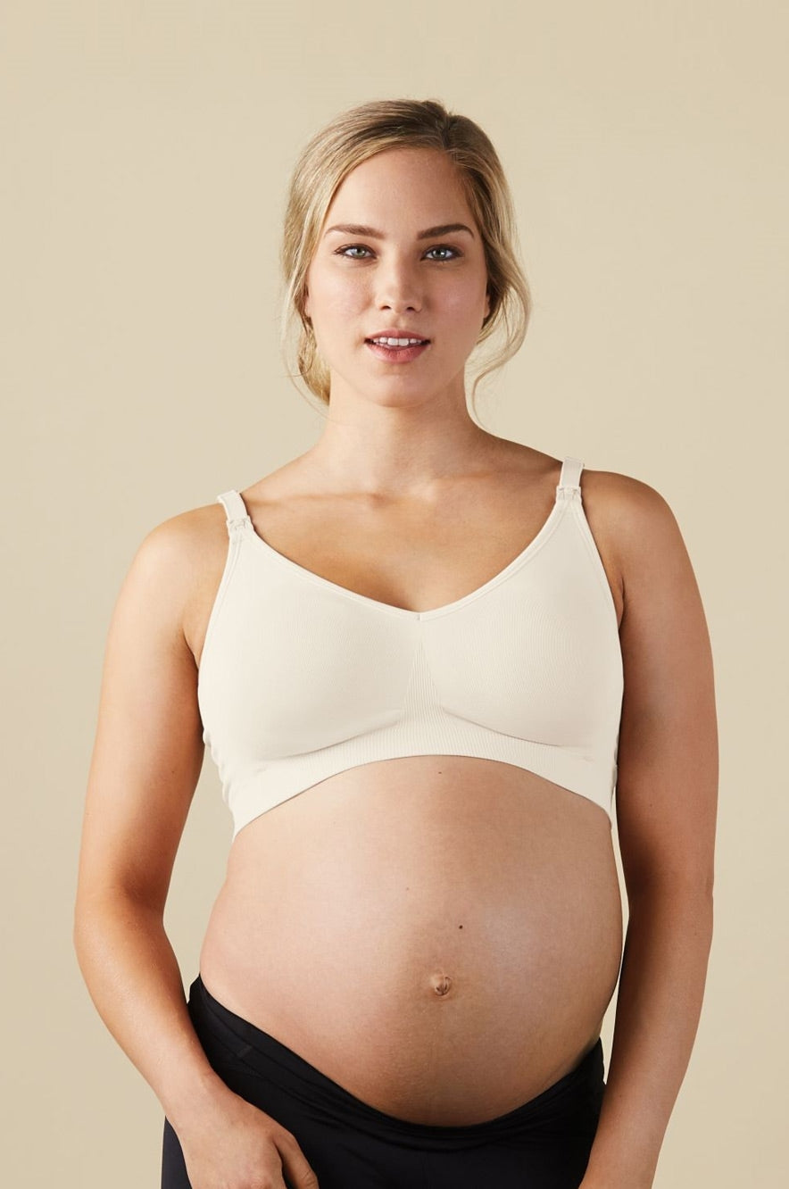 חזיית הריון והנקה bravado seamless לבן עתיק - חזיות הריון והנקה מבית אבישג ארבל