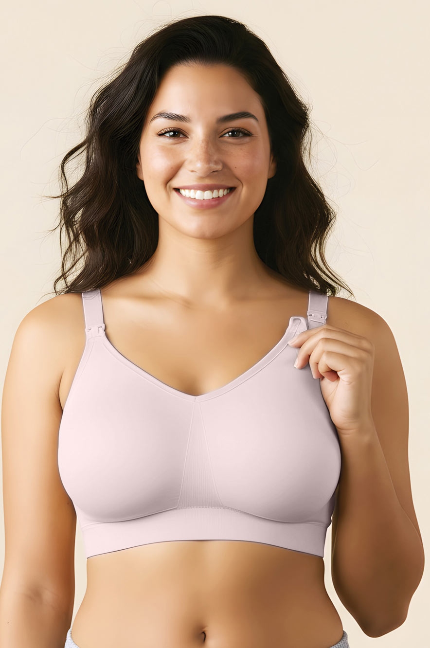 חזיית הריון והנקה יעל seamless בצבע ורוד - חזיות הריון והנקה מבית אבישג ארבל
