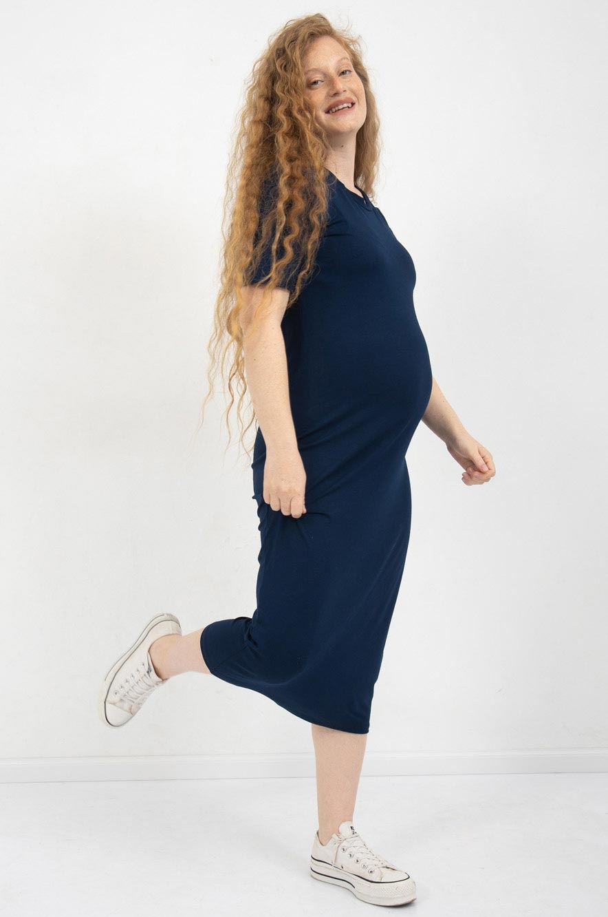 שמלת הריון דקלה נייבי - מקולקציית השמלות של אבישג ארבל - תמונה 2