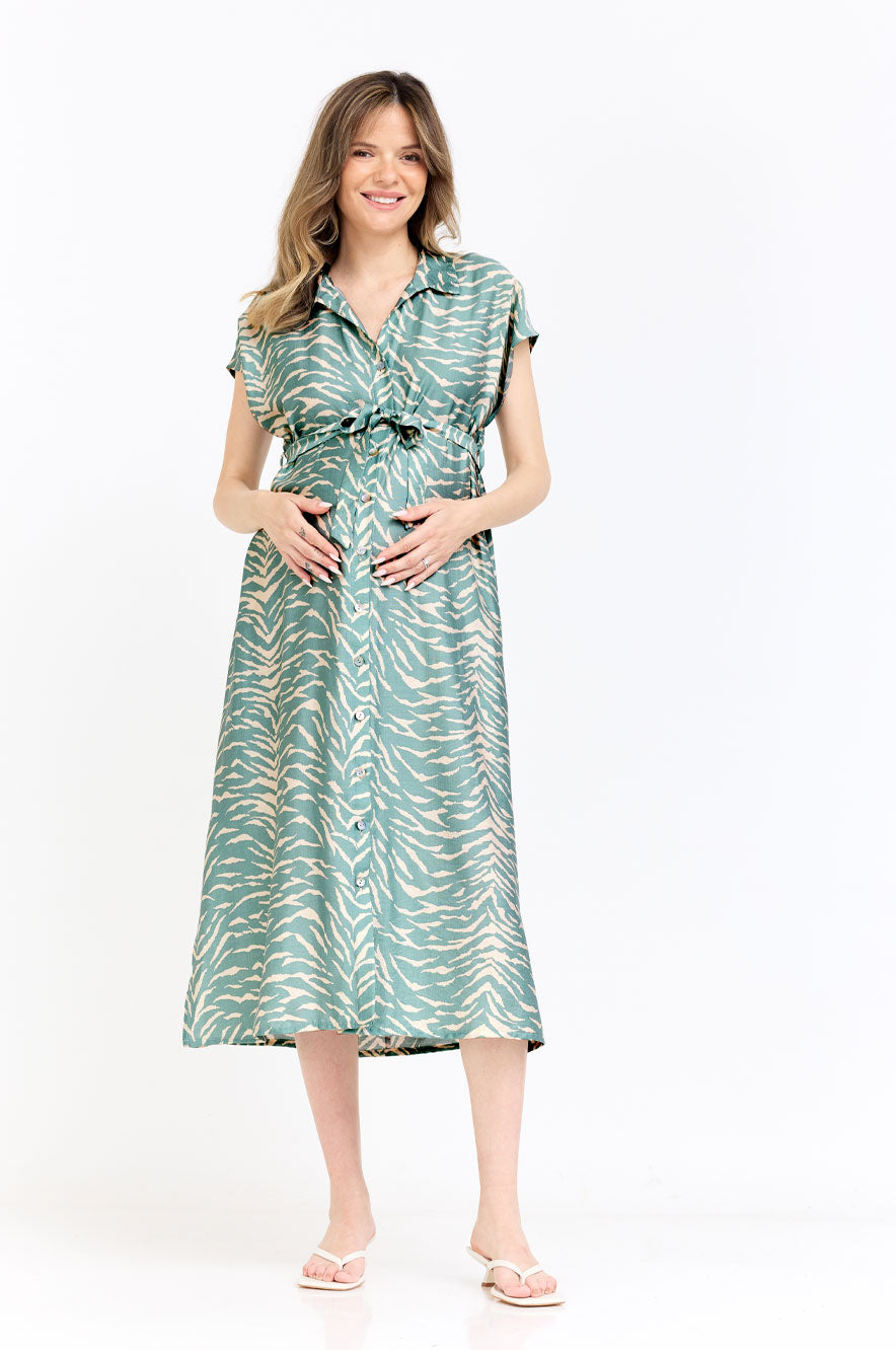 שמלת ליהיא שמנת מרווה - גזרה משוחררת - אבישג ארבל