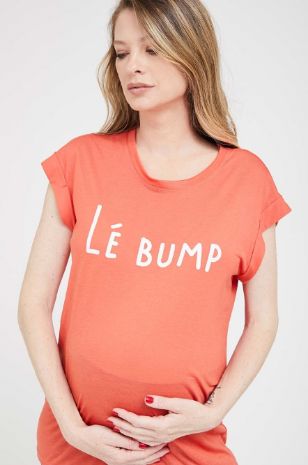 תמונה של טישרט הריון Le bump כתומה