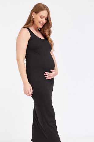 שמלת גופיה להריון ריב שחור של אבישג ארבל