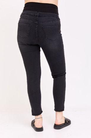 	ג'ינס MOM הריון שחור אבישג ארבל