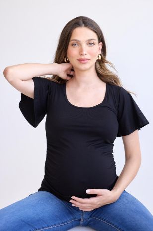 	חולצת הריון בילי שחורה של אבישג ארבל
